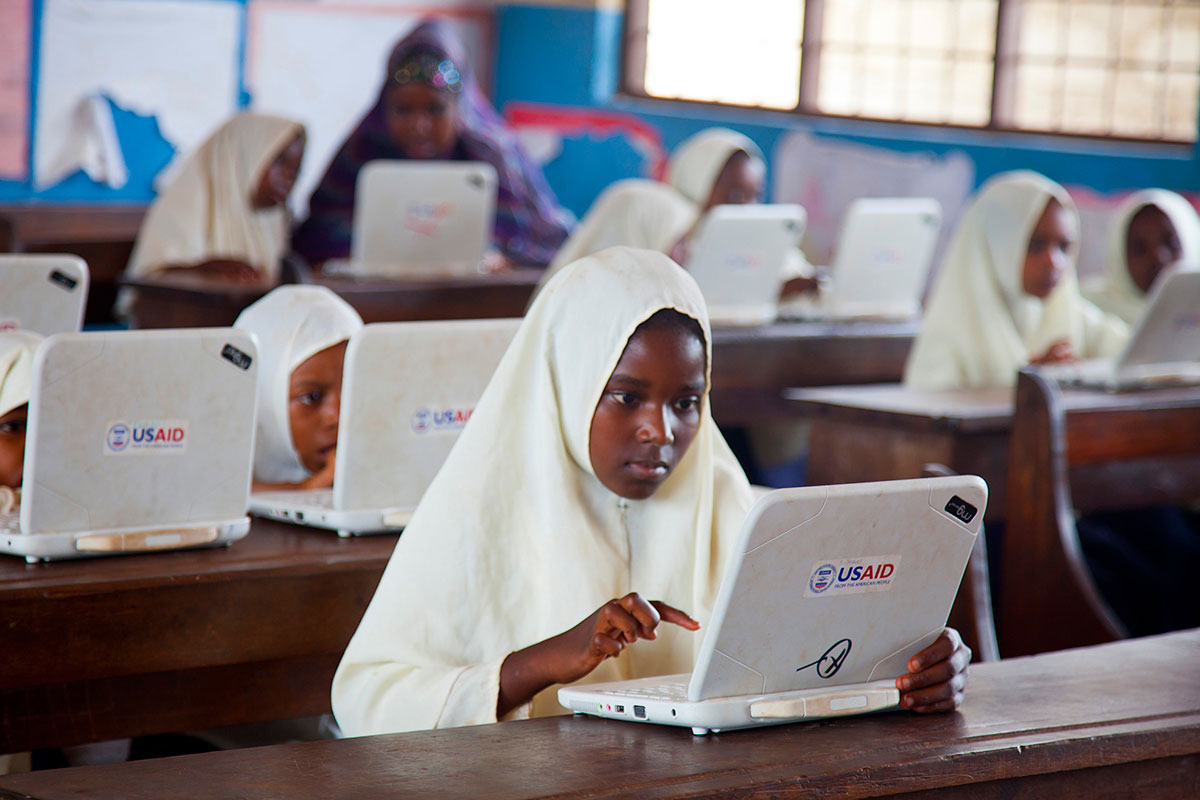 The TZ21 program by USAID provides technological tools to schools in Zanzibar, Tanzania