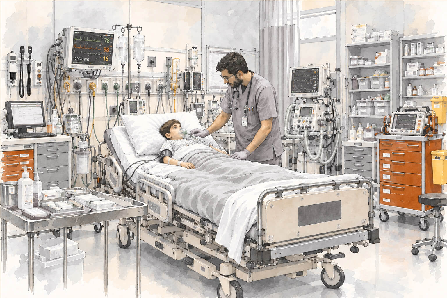 Emergency room scene