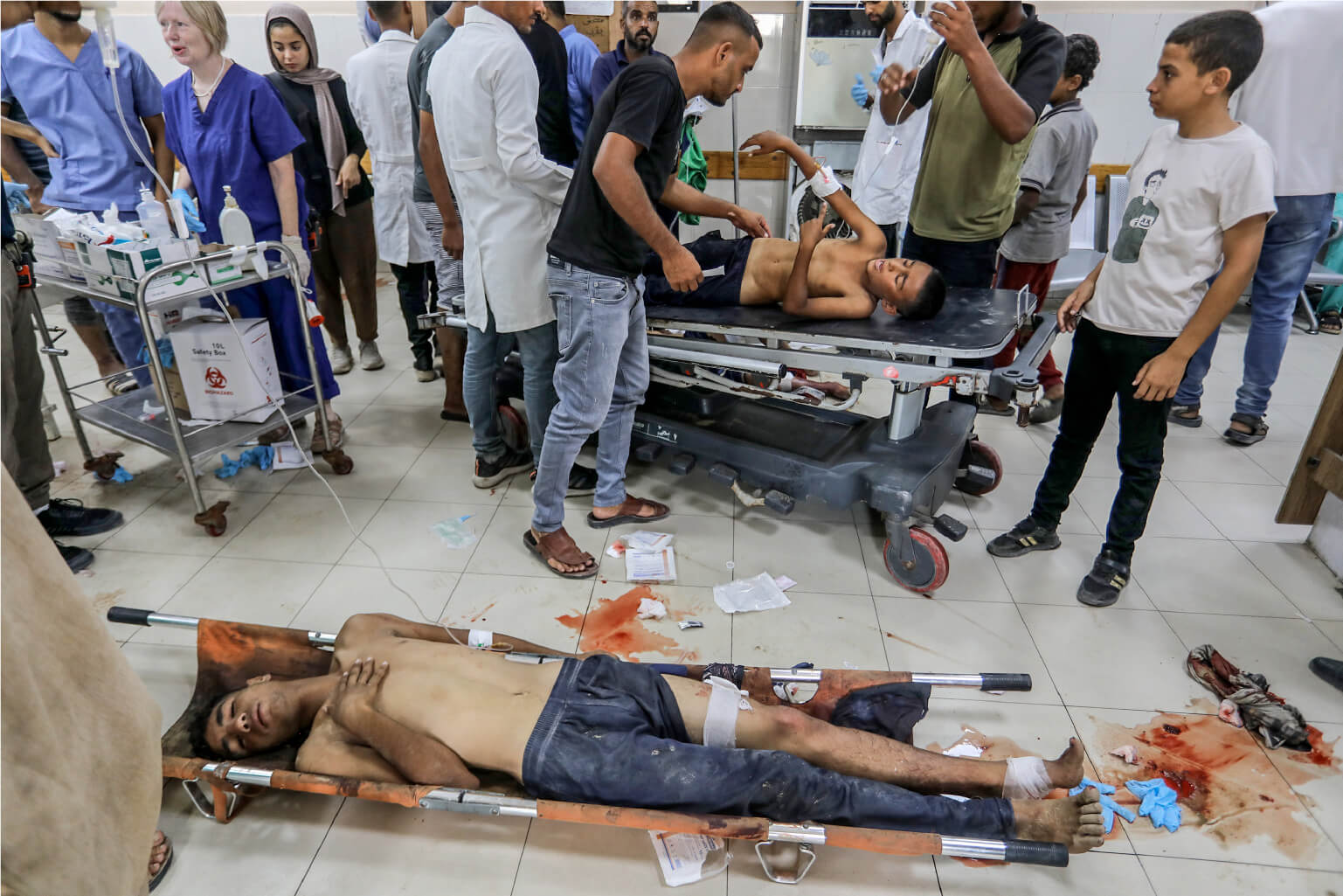 Gaza hospital scene, eighth state